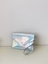 Holographic Flap Square Bag With Wristlet