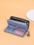 Polka Dot & Letter Graphic Tassel Decor Long Wallet