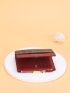 Letter Graphic Two Tone Small Wallet