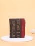 Letter Graphic Two Tone Small Wallet
