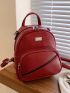 Metal Decor Colorblock Classic Backpack