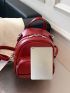 Metal Decor Colorblock Classic Backpack
