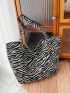 Zebra Striped Tote Bag