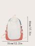 Colorblock Letter Graphic Functional Backpack