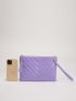 Tassel Decor Chevron Square Bag