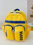 Letter Graphic Functional Backpack
