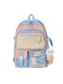 Cartoon & Letter Graphic Buckle Decor Functional Backpack With Bag Charm