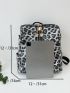 Leopard Print Zip Front Functional Backpack