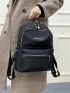 Minimalist Metal Decor Functional Backpack