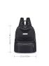 Minimalist Metal Decor Functional Backpack