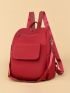 Flap Pocket Front Functional Backpack