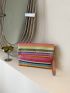 Colorblock Snap Button Straw Bag