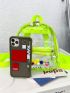 Mini Clear Pom Pom & Faux Pearl Decor Classic Backpack