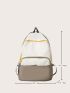 Colorblock Large Capacity Functional Backpack