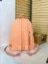 Letter Patch Decor Functional Backpack Without Bag Charm