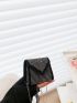 Mini Rhinestone Decor Flap Chain Square Bag