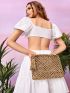 Tassel Decor Straw Bag