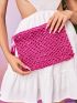 Tassel Decor Straw Bag