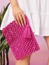 Tassel Decor Straw Bag