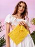 Tassel Decor Straw Bag