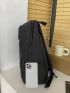 Letter Graphic Functional Backpack Without Bag Charm
