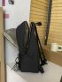 Letter Graphic Functional Backpack Without Bag Charm