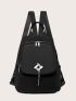 Chain Tassel Decor Functional Backpack