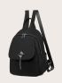Chain Tassel Decor Functional Backpack