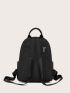 Chain Tassel Decor Functional Backpack