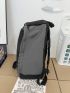 Two Tone Slogan Graphic Classic Backpack Without Bag Charm