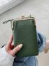 Kiss Lock Litchi Embossed Phone Wallet