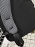 Letter Label Decor Functional Backpack With Bag Charm