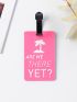 Letter Graphic Luggage Tag