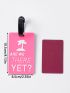 Letter Graphic Luggage Tag