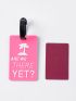 Letter Graphic Luggage Tag