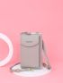 Letter Graphic Pocket Front Phone Wallet