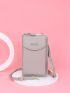 Letter Graphic Pocket Front Phone Wallet