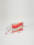 Color Block Tassel Decor Square Bag