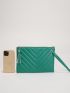 Tassel Decor Chevron Square Bag