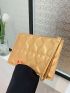 Metallic Heart Embossed Square Bag