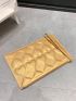 Metallic Heart Embossed Square Bag