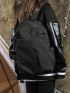 Minimalist Drawstring Detail Functional Backpack