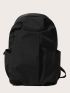 Minimalist Drawstring Detail Functional Backpack