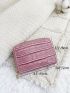 Crocodile Embossed Zipper Around Card Holder