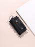Button Decor Key Case