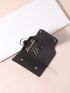 Button Decor Key Case