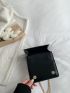 Mini Rhinestone Decor Flap Chain Square Bag