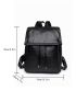 Drawstring Design Flap Backpack
