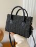 Minimalist Double Handle Straw Bag