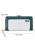 Snap Button Long Wallet With Wristlet